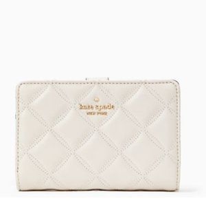 Kate Spade Natalia Medium Compact Bifold Wallet Parchment